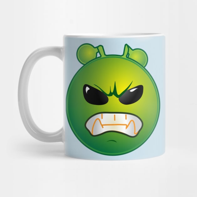 Angry Alien Monster ET Extraterrestrial Martian Green Man Emoji for Women, Men and Kids 8 by PatrioTEEism